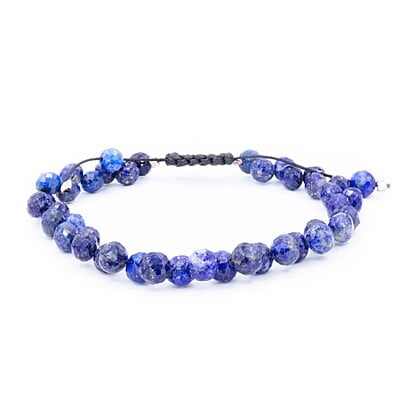 bratara din pietre semiptreiose dubla din lapis lazuli|Pietre fatetate de 8mm|Inchizatoare shamballa| BR 0118