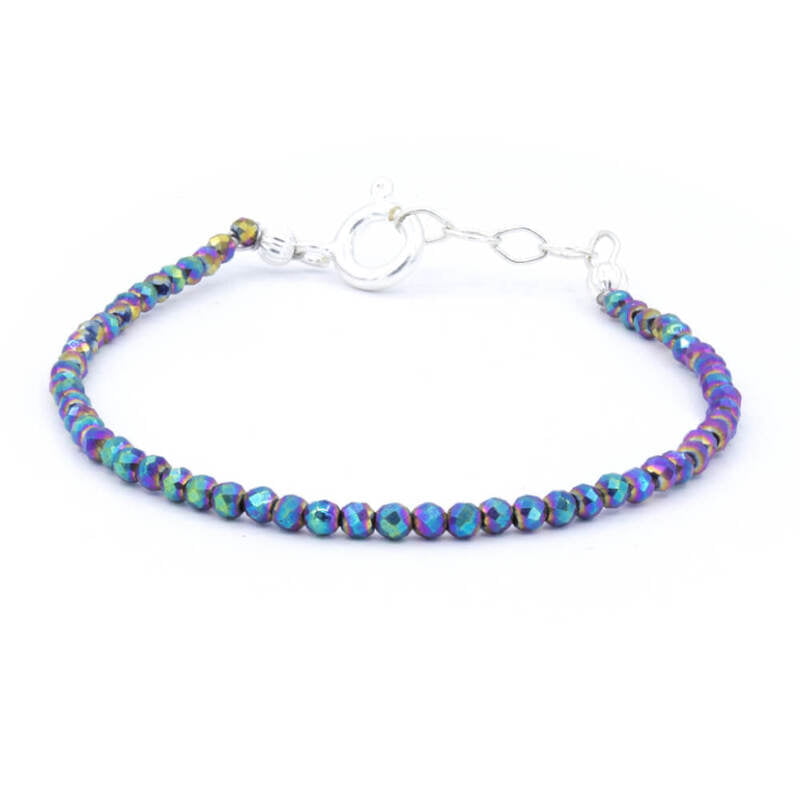 Bratara din hematit multicolor | Hematit fatetat de 3mm | Elemente din argint rotunde | Inchizatoare din argint| Lant prelungitor | BR 0159 Bratara din hematit multicolor | Hematit fatetat de 3mm | Elemente din argint rotunde | Inchizatoare din argint| Lant prelungitor | BR 0159
