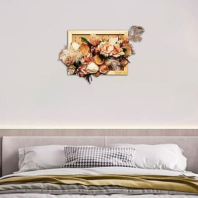 Tablou 3D lux colectia Dinamic | Trandafiri real touch | Bijuterie Citrin si cristale | WD3A3 0011