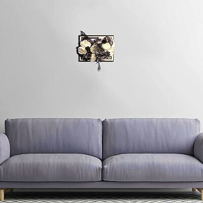 Tablou 3D lux colectia Echilibru | Trandafiri real touch | Bijuterie Hematit si cristale | WD3A4 0023